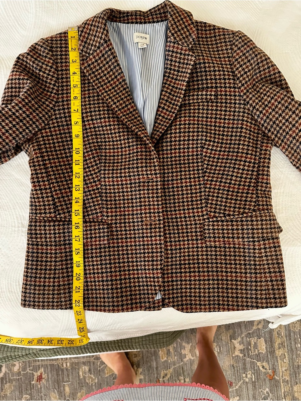 J. Crew Houndstooth Blazer - Black, Brown, Red, tan - Picture 10 of 10
